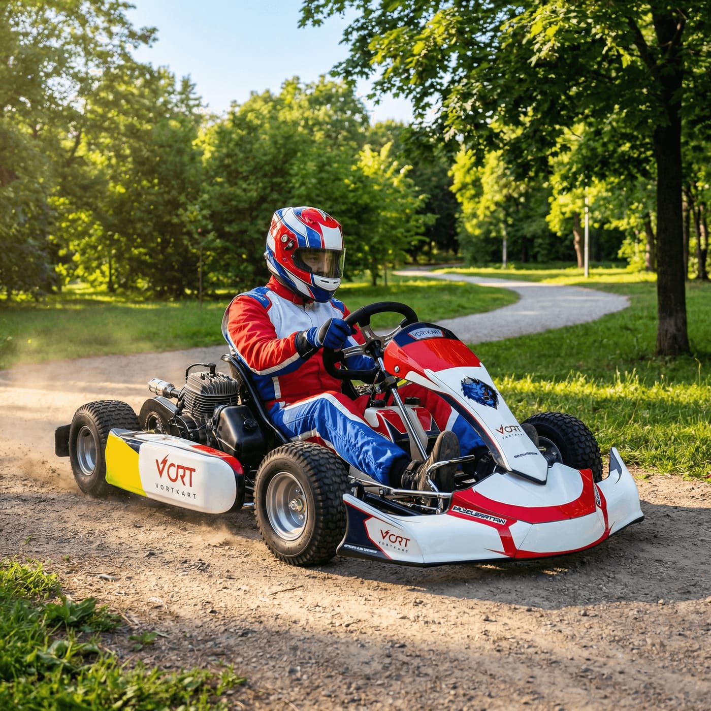 VortKart DuraTrak 160 compact gas go kart for family entertainment centers