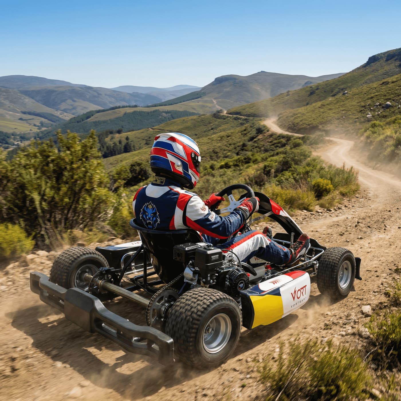 Outdoor karting track installation at amusement park in Australia