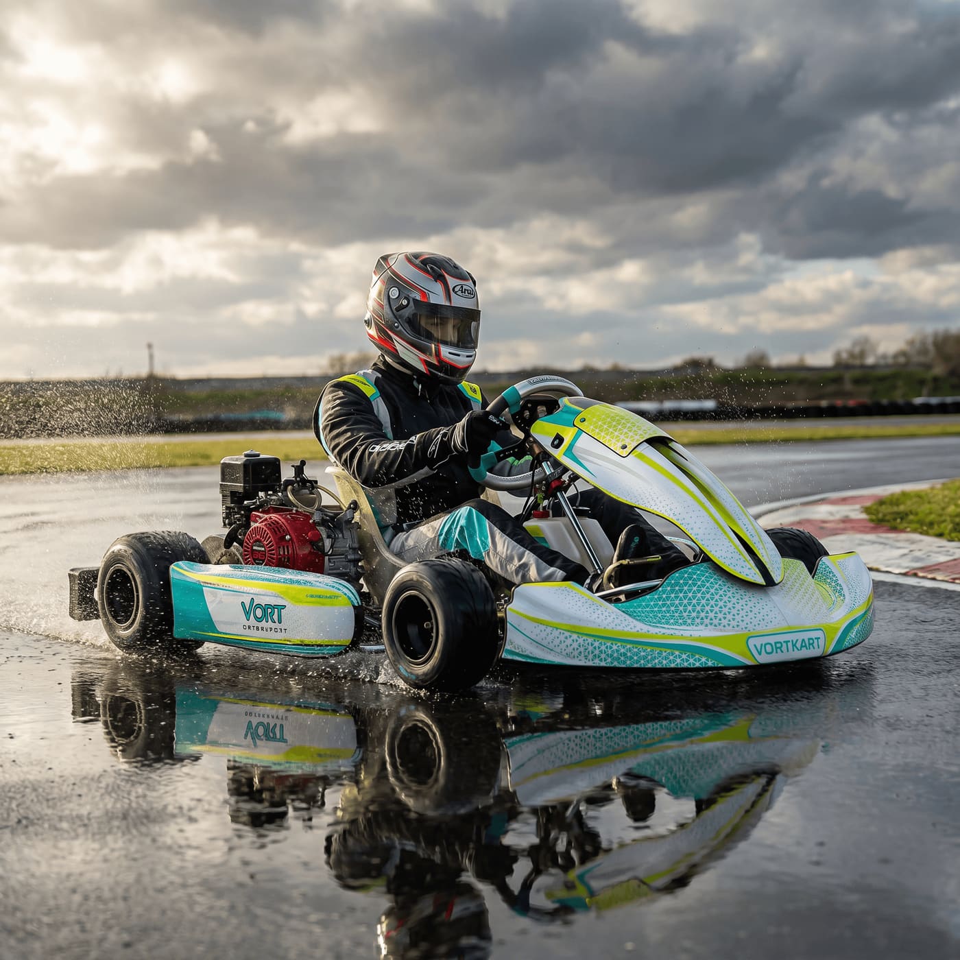 Luxury resort go kart track with scenic surroundings in Spain