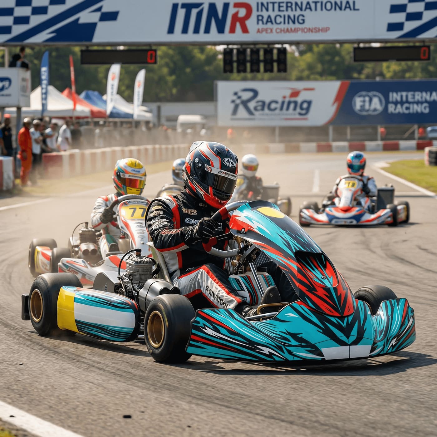 Close-up of go kart chassis engineering and welding